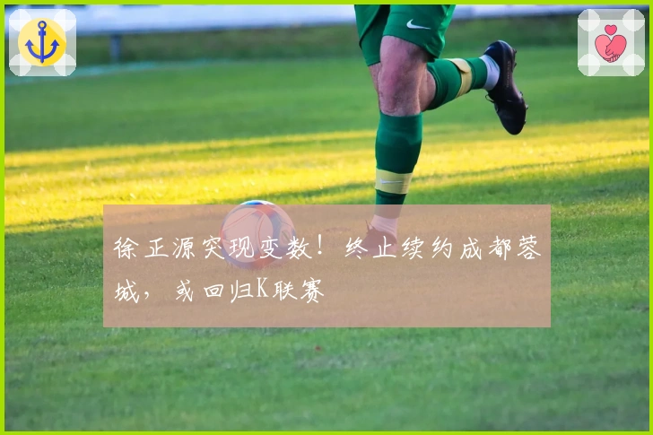 徐正源突现变数！终止续约成都蓉城，或回归K联赛